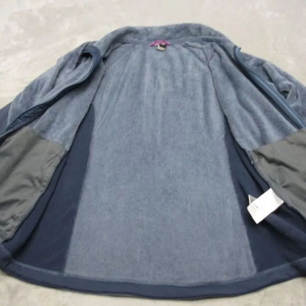 Mountain Hardwear Pyxis Fleece Women Medium Blue Gray‎ Stretch Full Zip READ